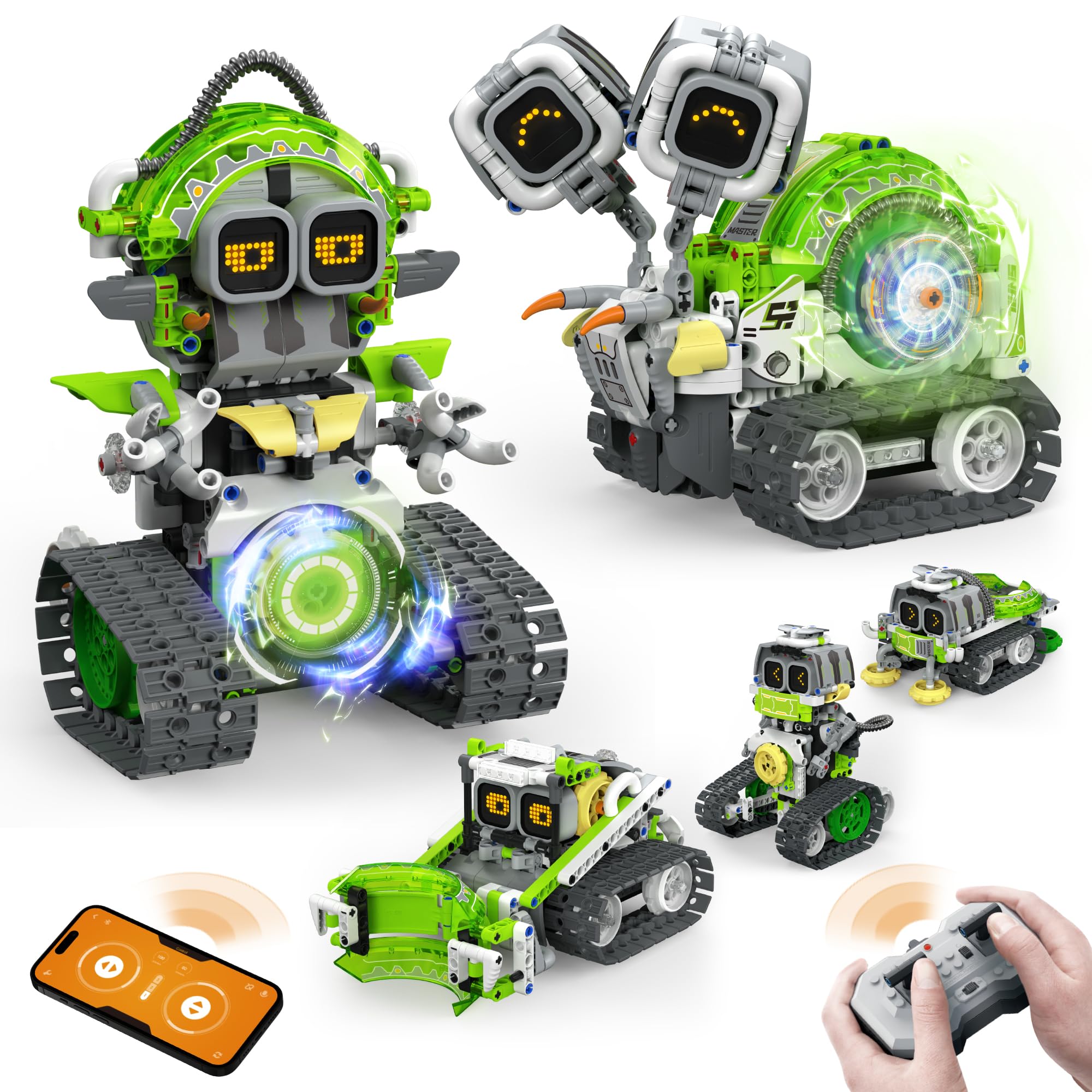 Amazon.com: Opmind 5in1 STEM AI Robot Toys Building Set, 478Pcs
